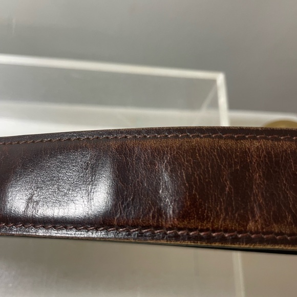 Vitage GUCCI leather belt reversible GG buckle made in italy - Picture 11 of 15